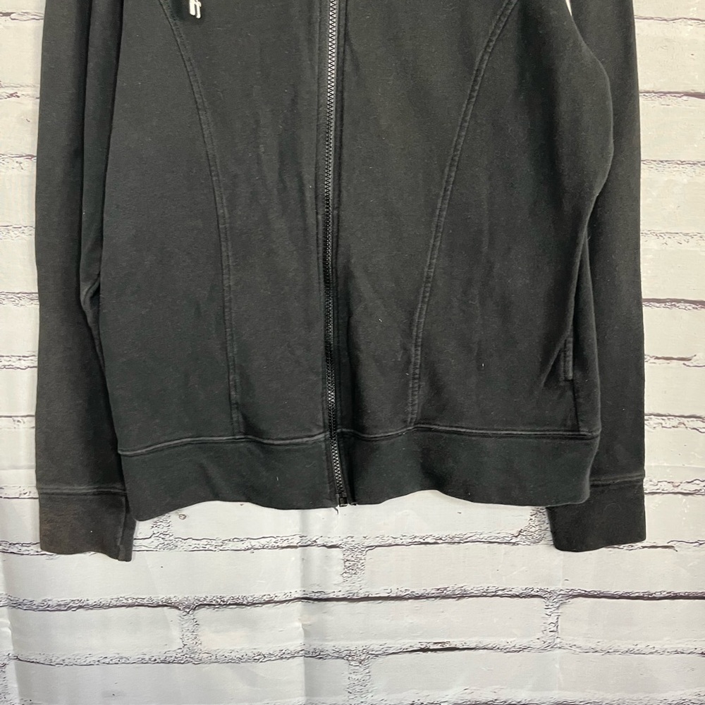 The North Face Women’s XL Fleece Softshell Full-Zip Pullover Jacket Black White - Picture 4 of 14